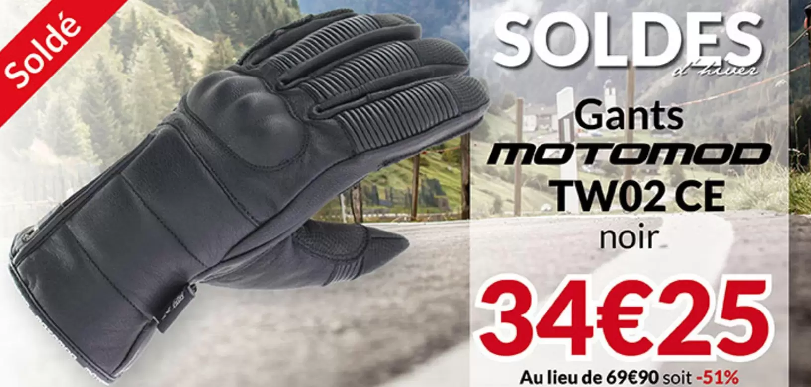 Motomod - Gants Tw02 Ce offre à 34,25€ sur Cardy