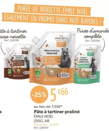 Émile Noël - Pâte À Tartiner Praliné  offre à 5,66€ sur L'Eau Vive