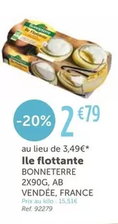 Bonneterre - Ile Flottante offre à 2,79€ sur L'Eau Vive