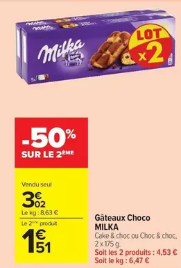 Milka - Gâteaux Choco offre à 3,02€ sur Carrefour Market