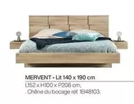 Mervent Lit 140 X 190 Cm offre sur Gautier