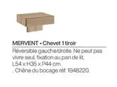 Mervent Chevet 1 Tiroir offre sur Gautier