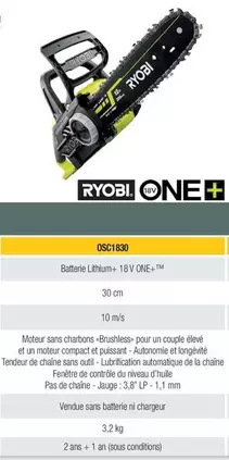 Ryobi - Batterie Lithium+ 18 V One+™ offre à 1,8€ sur Point Vert