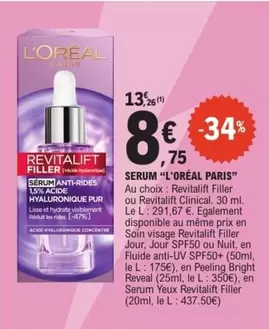 L'Oréal - Serum offre à 8,75€ sur E.Leclerc