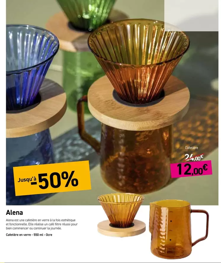 Alena Cafetière  offre à 12€ sur Habitat