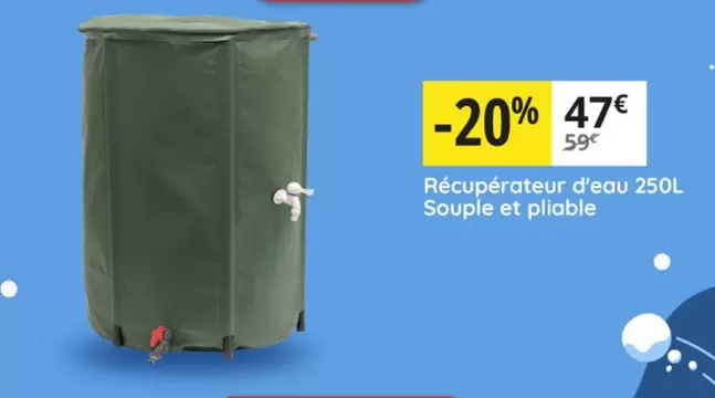 Récupérateur D'Eau Souple Et Pliable offre à 47€ sur Irrijardin