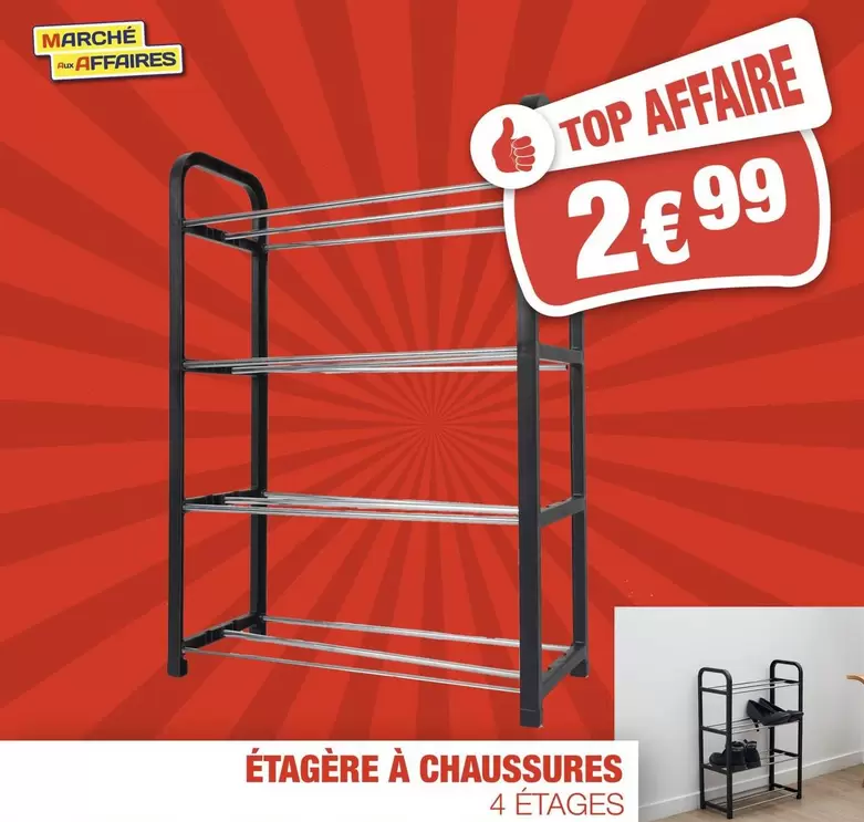 Étagère À Chaussures offre à 2,99€ sur Marché aux Affaires