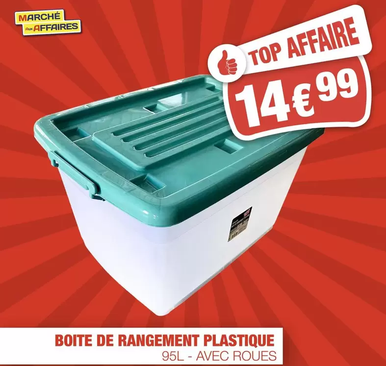 Boite De Rangement Plastique offre à 14,99€ sur Marché aux Affaires