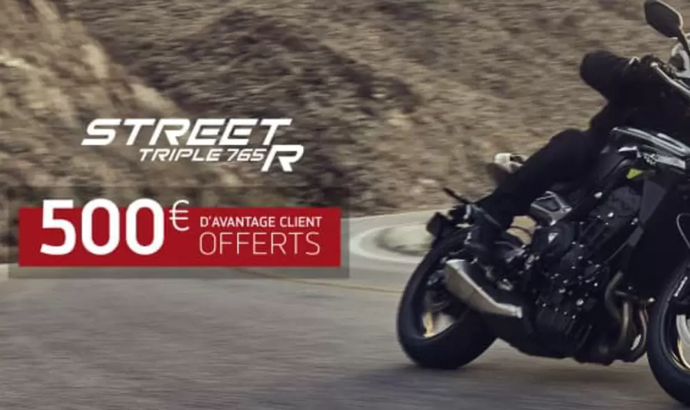 Street Triple 765R offre à 500€ sur Triumph