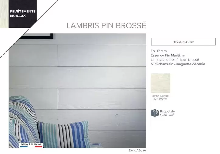 Lambris Pin Brosse offre sur Quéguiner