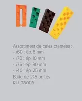 Assortiment De Cales Crantées offre sur Quéguiner