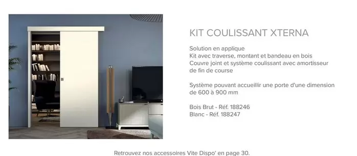 Kit Coulissant Xterna offre sur Quéguiner
