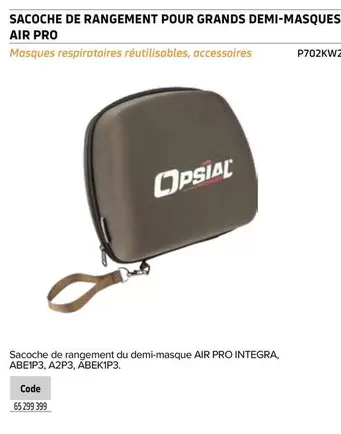 Opsial - Sacoche De Rangement Pour Gands Demi-masques Air Pro offre sur Prolians