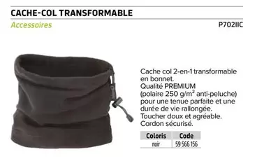 Cache Col Transformable offre sur Prolians