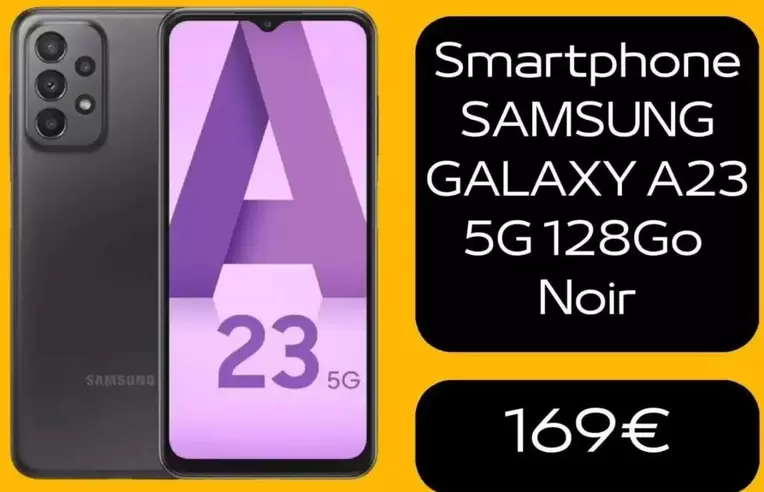 Samsung - Smartphone Galaxy A23 5G 128go Noir offre à 169€ sur Electro Dépôt