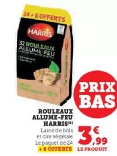 Rouleaux Allume-feu offre à 3,99€ sur Super U