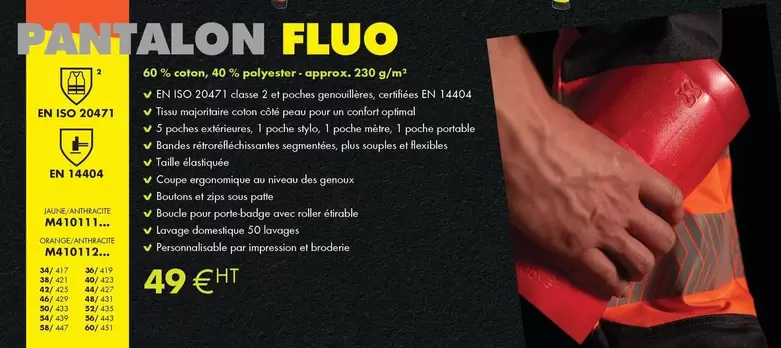 Pantalon Fluo  offre à 49€ sur Würth