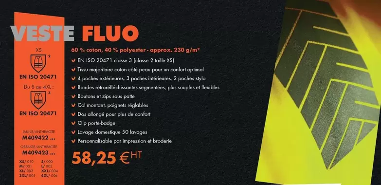 Veste Fluo offre à 58,25€ sur Würth