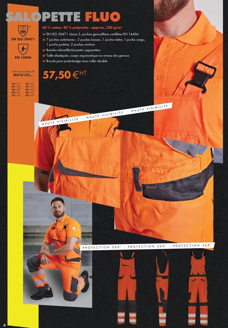 Salopette Fluo offre à 57,5€ sur Würth