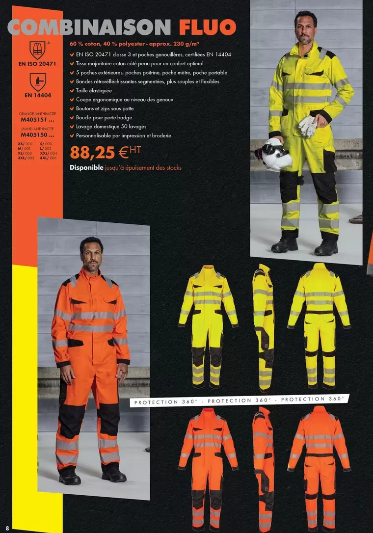 Combinaison Fluo offre à 88,25€ sur Würth