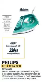 Philips - Fer À Repasser DST3030.70 offre à 39,99€ sur Proxi Confort