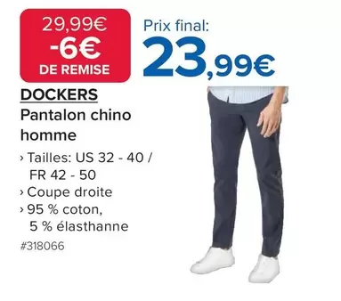 Dockers - Pantalon Chino Homme offre à 23,99€ sur Costco