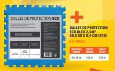 Dalles De Protection Eco Bleu offre sur Cash Piscines