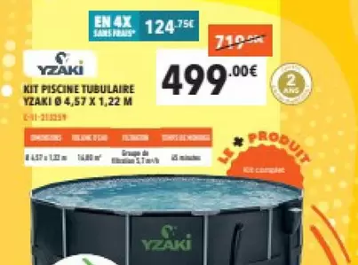 Yzaki - Kit Piscine Tubulaire offre à 499€ sur Cash Piscines