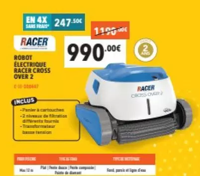 Racer - Robot Électrique Racer Cross Over 2 offre à 990€ sur Cash Piscines