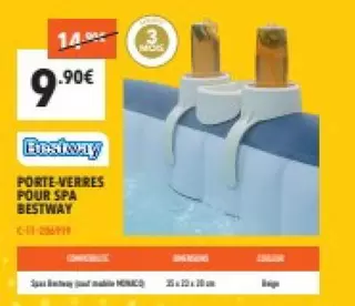 Bestway - Porte Verres Pour Spa offre à 9,9€ sur Cash Piscines