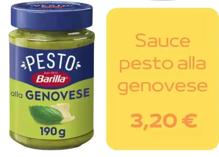 Barilla - Sauce Pesto Alla Genovese offre à 3,2€ sur franprix