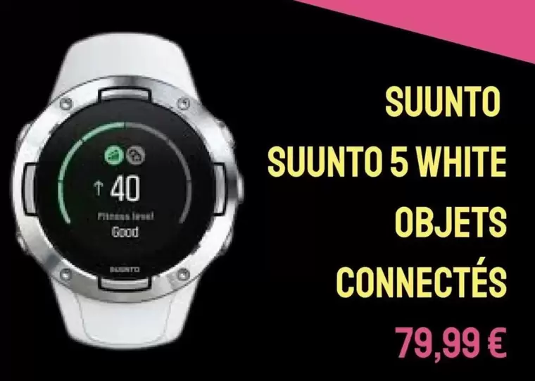 Suunto - 5 White Objets Connectés  offre à 79,99€ sur Cash Converters