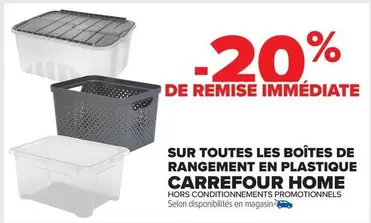 Carrefour - Sur Toutes Les Boîtes De Rangement En Plastique offre sur Carrefour Contact