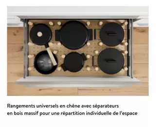 Rangements Universels En Chêne Avec Séparateurs En Bois Massif Pour Une Répartition Individuelle De L'Espace offre sur Atlas