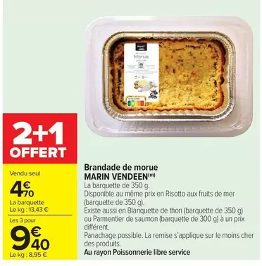 Parmentier - Brandade De Morue offre à 4,7€ sur Carrefour Market