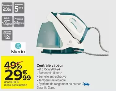 Klindo - Centrale Vapeur offre à 29,99€ sur Carrefour Market