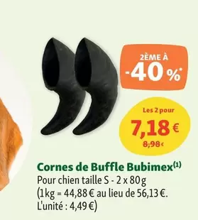 Bubimex - Cornes De Buffle offre à 4,49€ sur Maxi Zoo