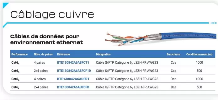 Câbles De Données Pour Environnement Etthernet offre sur Rexel
