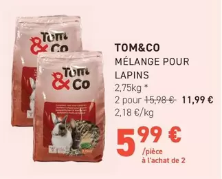 Tom & Co - Melange Pour Lapins offre à 5,99€ sur Tom&Co