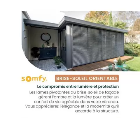 Somfy - Brise-Soleil Orientable offre sur Akena Vérandas