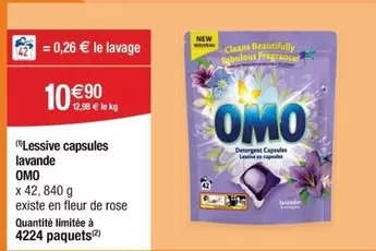 Omo - Lessive Capsules Lavance offre à 10,9€ sur Cora