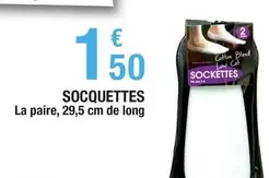 Socquettes offre à 1,5€ sur Carrefour