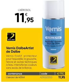 Dalbe - Vernis offre à 11,95€ sur Dalbe