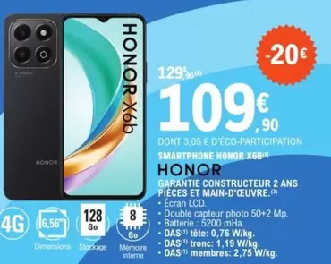 HONOR - Smartphone Xbox X68 offre à 109,9€ sur E.Leclerc