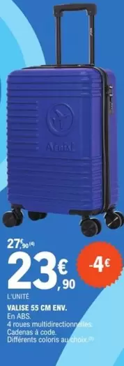 Valise 55 Cm Env offre à 23,9€ sur E.Leclerc