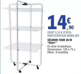 Sechoir Tour 28 M Eco+ offre à 14,9€ sur E.Leclerc