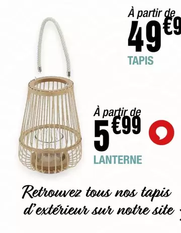 TOUS - Lanterne offre à 49,99€ sur La Foir'Fouille