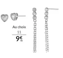 Boucles D'Oreilles Argent Et Oxydes De Zirconium, Au Choix offre à 9,9€ sur Auchan Hypermarché