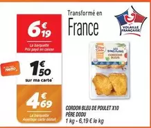 Père Dodu - Cordon Bleu De Poulet X10 offre à 4,69€ sur Netto