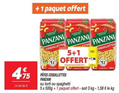 Panzani - Pâtes Coquillettes offre à 4,75€ sur Netto